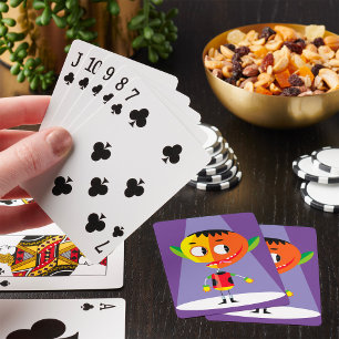 Baraja De Cartas Personaje de Cabeza Naranja