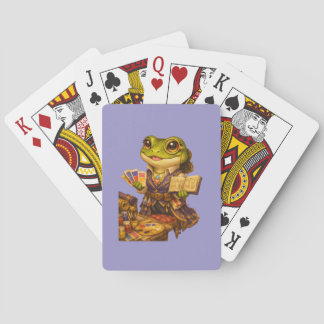 Baraja De Cartas Personaje de Rana Diseñadora de Reinos