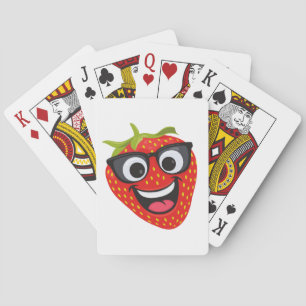 Baraja De Cartas Personaje Genial de Fresa – Arte Divertido de Frut