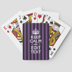 Baraja De Cartas Personalícelo guardan calma sus rayas de la