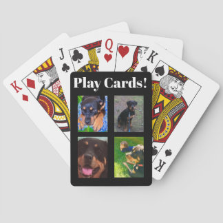 Baraja De Cartas Personaliza 4-fotos y texto Tarjetas de póquer de 