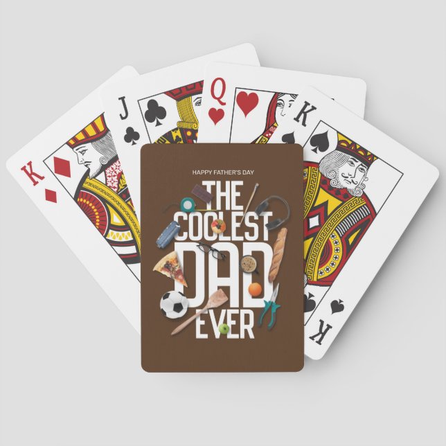 Baraja De Cartas Personaliza a Moderno El Papá Más Coolado De La Hi (Reverso)