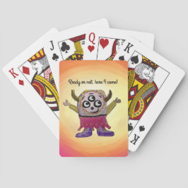 Baraja De Cartas Personaliza a un pequeño monstruo feliz