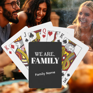 Baraja De Cartas Personaliza el juego "FAMILY" y "Family Name B&W"