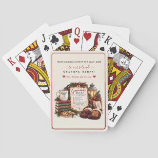 Baraja De Cartas Personaliza la Navidad y el Año Nuevo para el abue