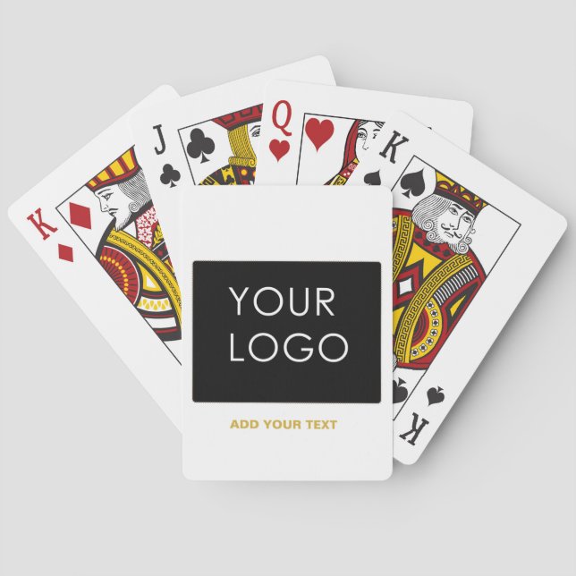 Baraja De Cartas Personalizable Business Añadir logotipo blanco mod (Reverso)