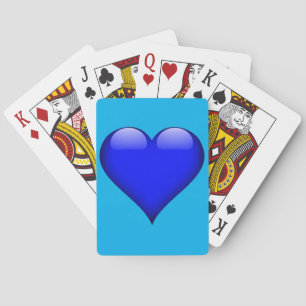 Baraja De Cartas Personalizable de cristal del corazón de los