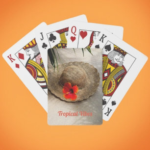 Baraja De Cartas Personalizable de la playa de Vibes Tropicales