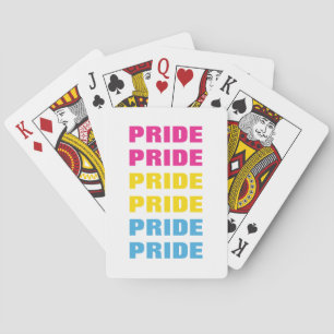 Baraja De Cartas PERSONALIZABLE del Orgullo LGBTQ Pansexual - Texto