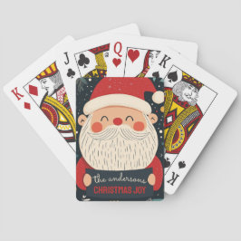 Baraja De Cartas Personalizable Feliz Santa