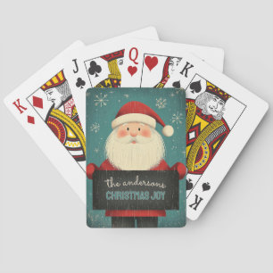 Baraja De Cartas Personalizable Feliz Santa
