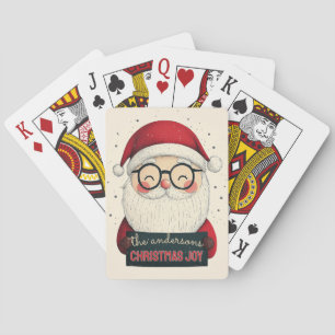 Baraja De Cartas Personalizable Feliz Santa