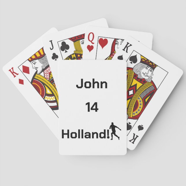 Baraja De Cartas Personalizable holandés de fútbol (Reverso)