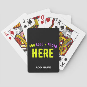 BARAJA DE CARTAS PERSONALIZABLE MODERNO ESTILO NEGRO VERIFICADO MAR