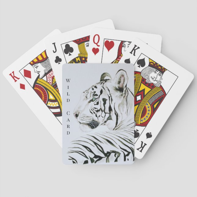 Baraja De Cartas Personalizable Tigre Blanco (Reverso)
