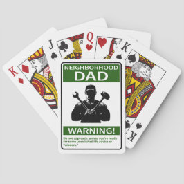 Baraja De Cartas Personalizable Vecindario Papá Rótulo Verde