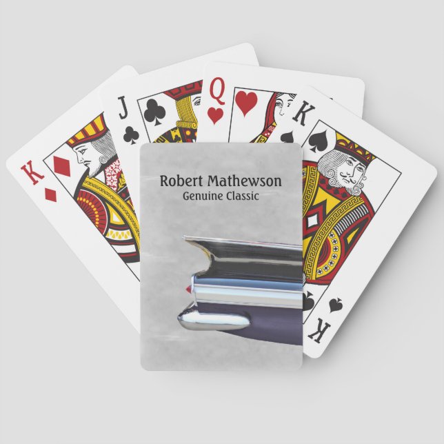 Baraja De Cartas Personalización clásica de coche y persona clásica (Reverso)