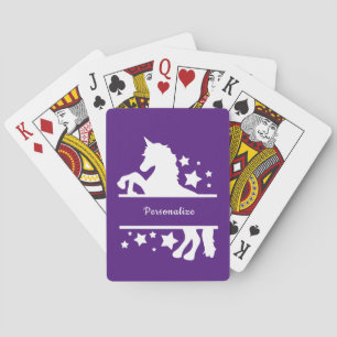 Baraja De Cartas Personalización de la Fantasía Mítica Blanca Negra