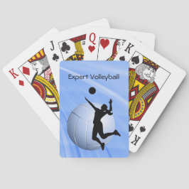 Baraja De Cartas Personalización del jugador de voleibol con siluet