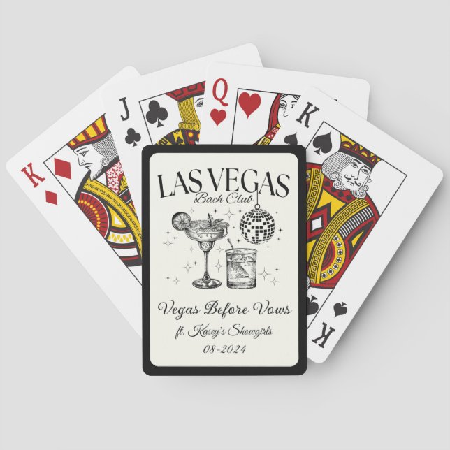 Baraja De Cartas Personalizada la personalizado Bachelorette Party  (Reverso)