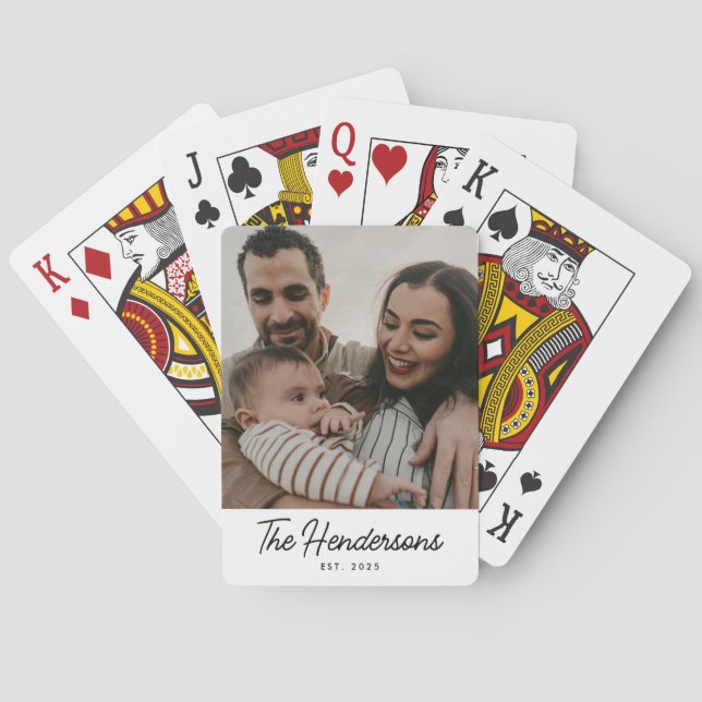 Baraja de Cartas Personalizadas con Foto del Nombr (Reverso)