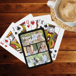 BARAJA DE CARTAS PERSONALIZADO 4 COLLAGE DE FOTOS<br><div class="desc">Añade tu serie de personalizados de cuatro fotos personalizadas a este juego de cartas de juego. Crea una ficha memorable de tu familia,  niños u otra ocasión especial. Fotos de alta calidad a todo color con fondo negro y bordes redondeados...  ¡preserven tus recuerdos de amor con estilo!</div>
