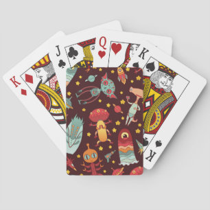 Baraja De Cartas Personalizado alienígena: Diversión del espacio vi