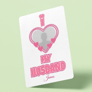Baraja De Cartas Personalizado Amo a Mi Marido - Añadir foto y nomb