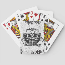 Baraja De Cartas Personalizado AÑADIR NOMBRE Skull Skateboard Skate