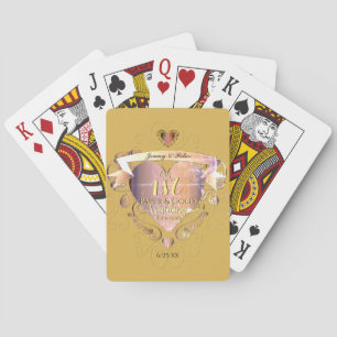 Baraja De Cartas Personalizado "Aniversario del Primer Año y Boda d