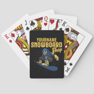 Baraja De Cartas Personalizado Boarder Snowboarding Shop Big Air