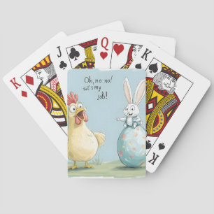Baraja De Cartas Personalizado Bunny Chick Egg Easter Fun