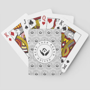 Baraja De Cartas Personalizado Classic Business Logo & QR Code