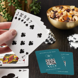 Baraja De Cartas Personalizado Classic Business Logo & QR Code