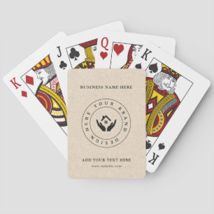 Baraja De Cartas Personalizado Classic Business Logo & QR Code