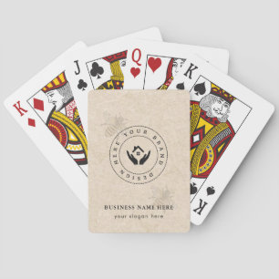 Baraja De Cartas Personalizado Classic Business Logo & QR Code