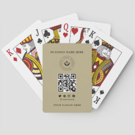 Baraja De Cartas Personalizado Classic Business Logo & QR Code