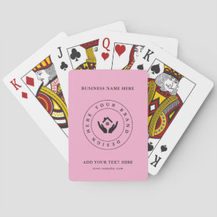 Baraja De Cartas Personalizado Classic Business Logo & QR Code