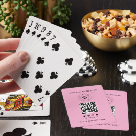 Baraja De Cartas Personalizado Classic Business Logo & QR Code