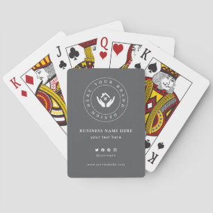 Baraja De Cartas Personalizado Classic Business Logo & QR Code