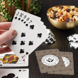 Baraja De Cartas Personalizado Classic Business Logo & QR Code
