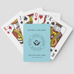 Baraja De Cartas Personalizado Classic Business Logo & QR Code
