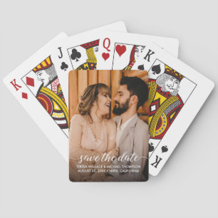 Baraja De Cartas Personalizado Compromiso Foto boda Guardar fecha