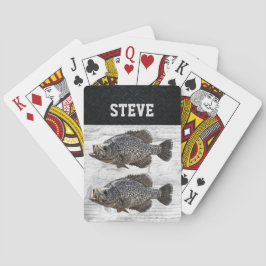 Baraja De Cartas Personalizado Crappie Pshing Rugged Name