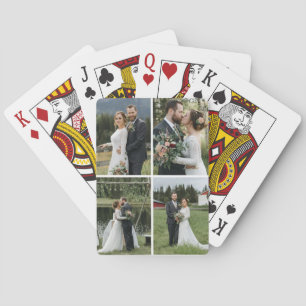 Baraja De Cartas Personalizado Cuatro Collage de fotos