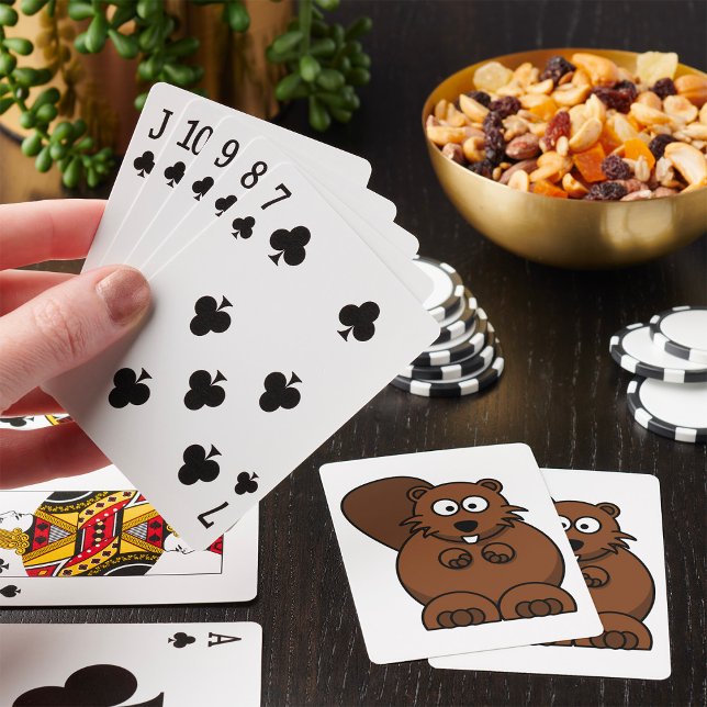 Baraja De Cartas Personalizado cutáneo castor divertido animal de W (Subido por el creador)