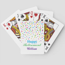 Baraja De Cartas Personalizado Cute Colorful Confetti Feliz Jubilac