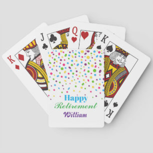 Baraja De Cartas Personalizado Cute Colorful Confetti Feliz Jubilac