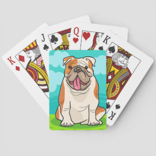 Baraja De Cartas Personalizado de Bulldog en inglés