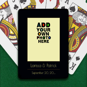 Baraja De Cartas Personalizado de citas por Boda y foto Keepsake